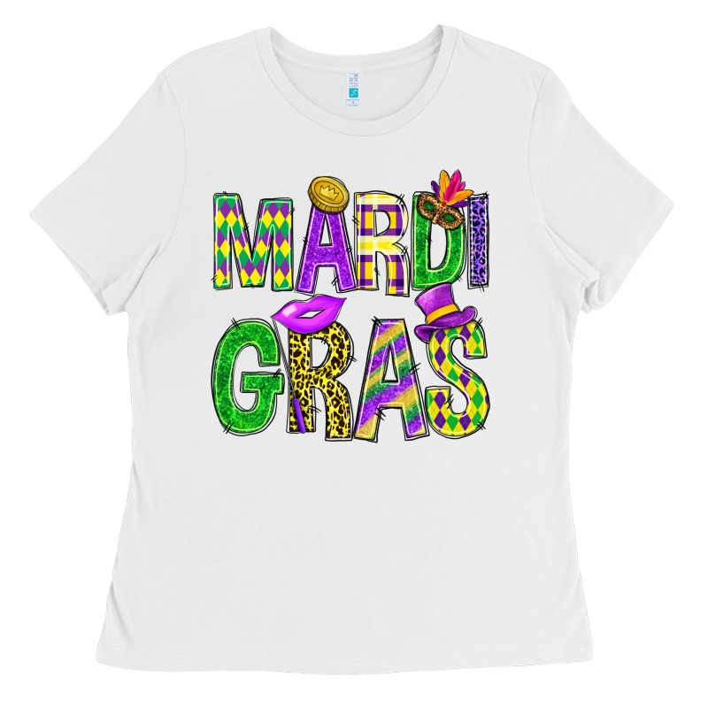 Mardi Gras Carnaval Mask With Fleur De Lis Ladies Tee by BundleAndBundleShop | Teevron