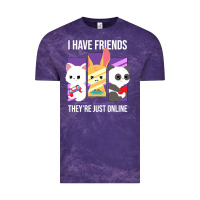Cloud Purple i have friends they are just online Vintage Tee - linhVisuals