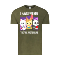 I Have Friends They Are Just Online Vintage Tee | Teevron