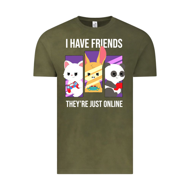 I Have Friends They Are Just Online Vintage Tee by linhVisuals | Teevron