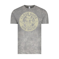 Cloud Rock i love guns bacon pork pig funny gun Vintage Tee - linhVisuals