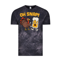 Cloud Black oh snap thanksgiving cute turkey day Vintage Tee - linhVisuals