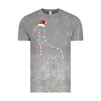 Cloud Rock santa giraffe christmas color led Vintage Tee - linhVisuals