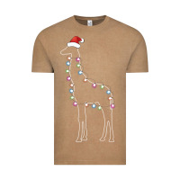 Vintage Coffee santa giraffe christmas color led Vintage Tee - linhVisuals
