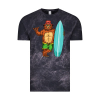 Cloud Black surfing premium Vintage Tee - linhVisuals