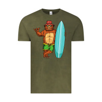 Vintage Olive surfing premium Vintage Tee - linhVisuals