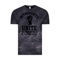 Cloud Black introverts unite Vintage Tee - linhVisuals