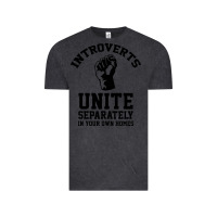 Vintage Black introverts unite Vintage Tee - linhVisuals