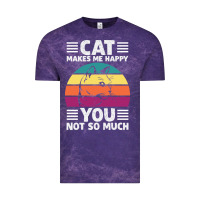 Cloud Purple Funny Cat Lover Sarcastic Cat Memes Vintage Tee - linhVisuals