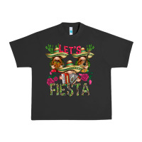 Pigment Black Let's Fiesta with gnomes Urban Heavy Tee - NancyCooperArtShop