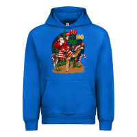 Cobalt Christmas  camel with Santa Urban Hoodie - BarkalooDesign