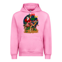 Fuchsia Pink Christmas  camel with Santa Urban Hoodie - BarkalooDesign