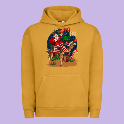 Christmas  Camel With Santa Urban Hoodie Designed By Barkaloodesign