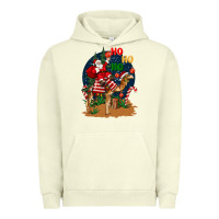 Pigment Pistachio Christmas  camel with Santa Urban Hoodie - BarkalooDesign