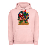 Pigment Salmon Christmas  camel with Santa Urban Hoodie - BarkalooDesign