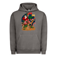 Pigment Tornado Christmas  camel with Santa Urban Hoodie - BarkalooDesign