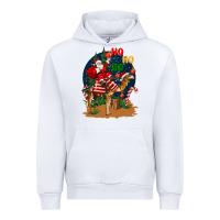 White Christmas  camel with Santa Urban Hoodie - BarkalooDesign
