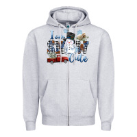 Heather Grey I am Snow Cute Zipper Hoodie - FaDigitalArtStudio