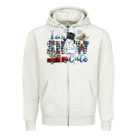 Oatmeal Heather I am Snow Cute Zipper Hoodie - FaDigitalArtStudio