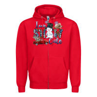 Red I am Snow Cute Zipper Hoodie - FaDigitalArtStudio