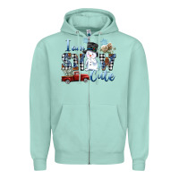 Seafoam I am Snow Cute Zipper Hoodie - FaDigitalArtStudio