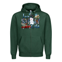 Sports Green I am Snow Cute Zipper Hoodie - FaDigitalArtStudio