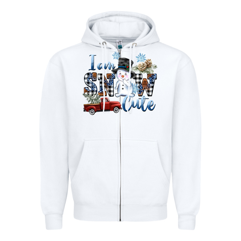 I Am Snow Cute Zipper Hoodie by FaDigitalArtStudio | Teevron
