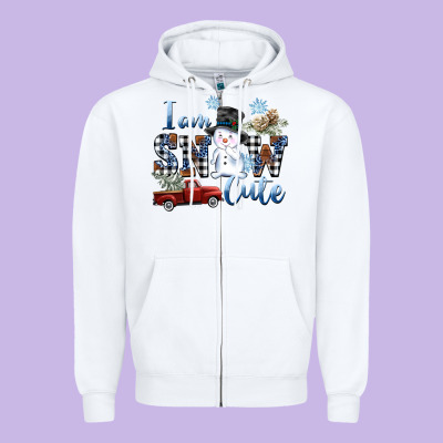 I Am Snow Cute Zipper Hoodie Designed By Fadigitalartstudio