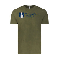 Vintage Olive Wheaton College Vintage Tee - linhVisuals