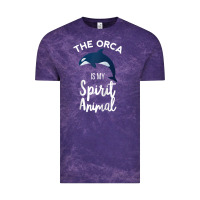 Cloud Purple orca spirit animal killer whale ocean sea marine funny water raglan ba Vintage Tee - linhVisuals