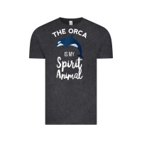 Vintage Black orca spirit animal killer whale ocean sea marine funny water raglan ba Vintage Tee - linhVisuals