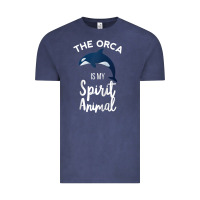 Vintage Denim orca spirit animal killer whale ocean sea marine funny water raglan ba Vintage Tee - linhVisuals