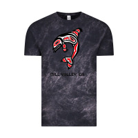 Cloud Black mill valley, california native american orca killer whale raglan baseb Vintage Tee - linhVisuals
