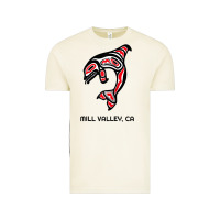 Mill Valley, California Native American Orca Killer Whale Raglan Baseb Vintage Tee | Teevron