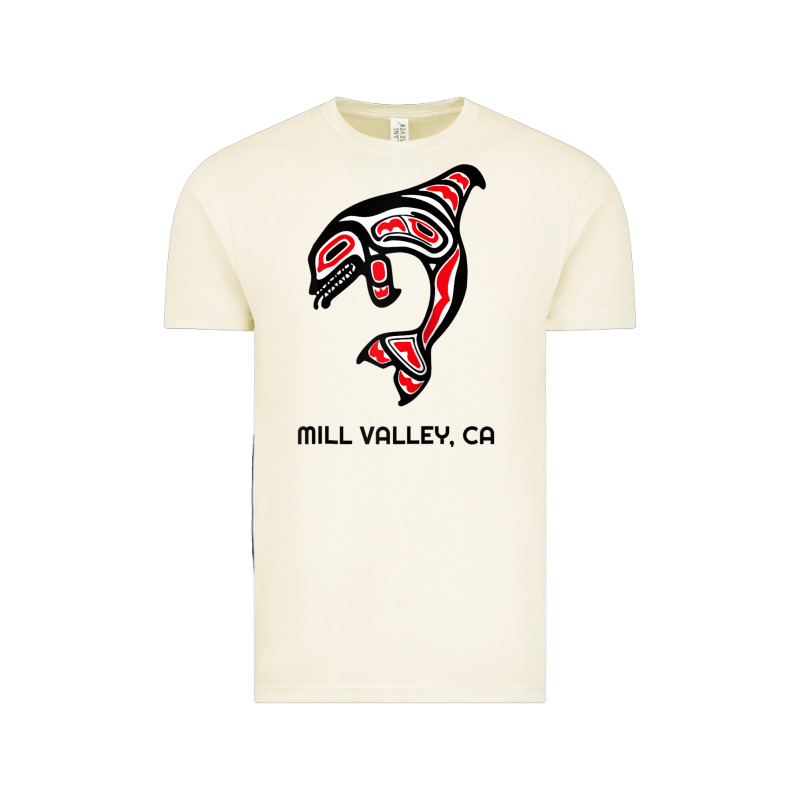 Mill Valley, California Native American Orca Killer Whale Raglan Baseb Vintage Tee by linhVisuals | Teevron