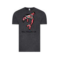 Vintage Black mill valley, california native american orca killer whale raglan baseb Vintage Tee - linhVisuals