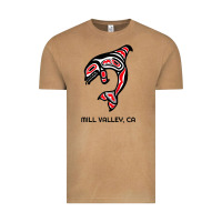 Vintage Camel mill valley, california native american orca killer whale raglan baseb Vintage Tee - linhVisuals