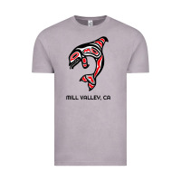 Vintage Zinc mill valley, california native american orca killer whale raglan baseb Vintage Tee - linhVisuals