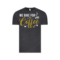 Vintage Black we bike for coffee t shirt Vintage Tee - linhVisuals