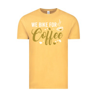 Vintage Mustard we bike for coffee t shirt Vintage Tee - linhVisuals