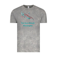 Cloud Rock san juan islands upward orca killer whale native american raglan baseb Vintage Tee - linhVisuals