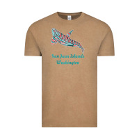 Vintage Coffee san juan islands upward orca killer whale native american raglan baseb Vintage Tee - linhVisuals