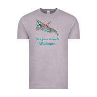 Vintage Zinc san juan islands upward orca killer whale native american raglan baseb Vintage Tee - linhVisuals
