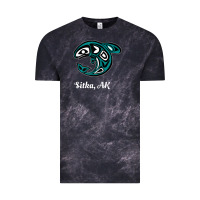 Cloud Black sitka alaska native american tribal orca killer whale raglan baseball Vintage Tee - linhVisuals