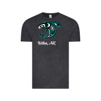 Vintage Black sitka alaska native american tribal orca killer whale raglan baseball Vintage Tee - linhVisuals