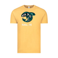 Vintage Mustard sitka alaska native american tribal orca killer whale raglan baseball Vintage Tee - linhVisuals