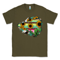 Army Green Colima State Of Mexico Map Classic Tee - RanaPortraitStore