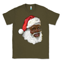 Army Green african american santa Classic Tee - RanaPortraitStore