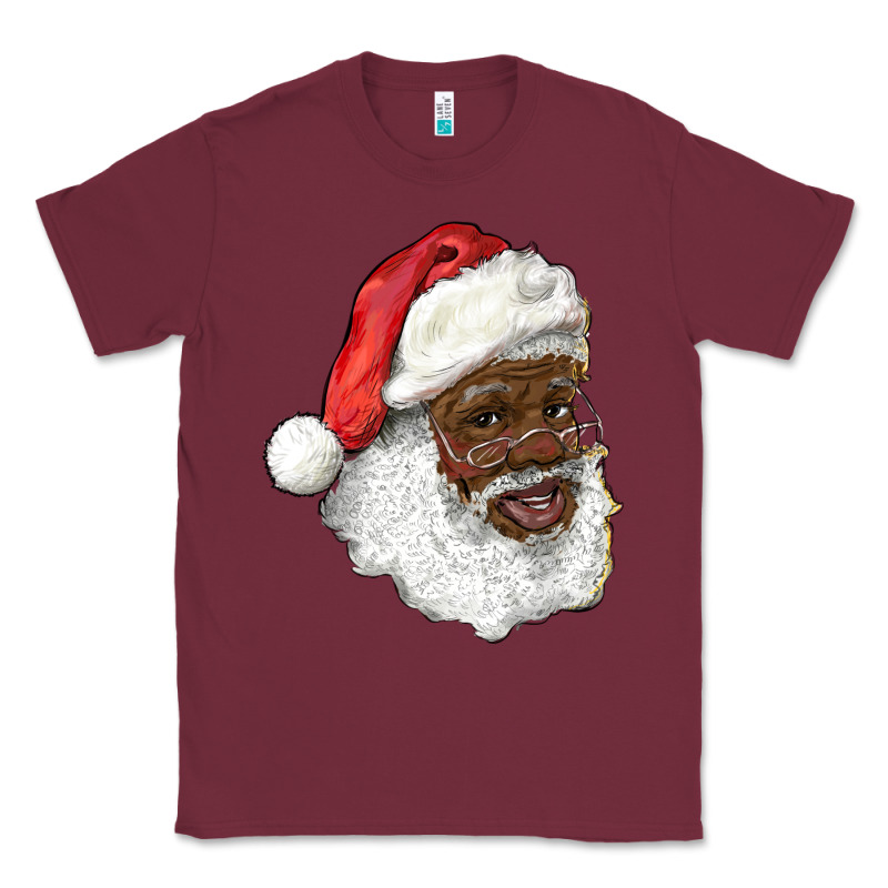 African American Santa Classic Tee by RanaPortraitStore | Teevron