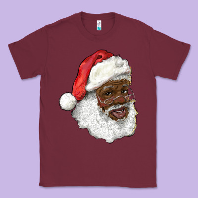 African American Santa Classic Tee Designed By Ranaportraitstore